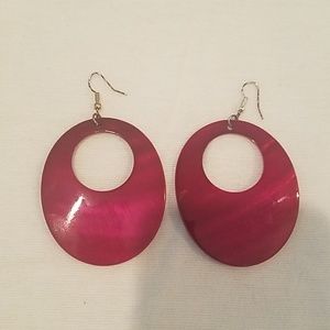 Pink Statement Mod looking earrings